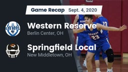 Recap: Western Reserve  vs. Springfield Local  2020