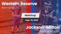 Matchup: Western Reserve vs. Jackson-Milton  2020