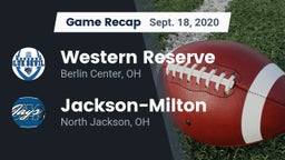 Recap: Western Reserve  vs. Jackson-Milton  2020