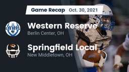 Recap: Western Reserve  vs. Springfield Local  2021