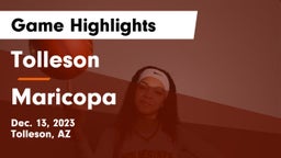 Tolleson  vs Maricopa  Game Highlights - Dec. 13, 2023