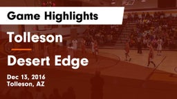 Tolleson  vs Desert Edge Game Highlights - Dec 13, 2016