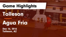 Tolleson  vs Agua Fria  Game Highlights - Dec 16, 2016