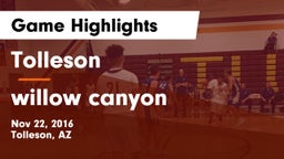 Tolleson  vs willow canyon Game Highlights - Nov 22, 2016