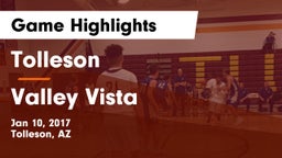 Tolleson  vs Valley Vista  Game Highlights - Jan 10, 2017