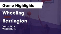 Wheeling  vs Barrington  Game Highlights - Jan. 9, 2018