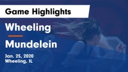 Wheeling  vs Mundelein  Game Highlights - Jan. 25, 2020