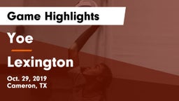 Yoe  vs Lexington Game Highlights - Oct. 29, 2019