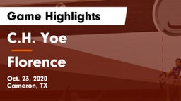 C.H. Yoe  vs Florence  Game Highlights - Oct. 23, 2020
