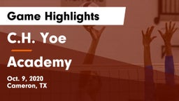 C.H. Yoe  vs Academy  Game Highlights - Oct. 9, 2020