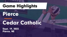 Pierce  vs Cedar Catholic  Game Highlights - Sept. 19, 2023