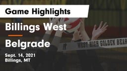 Billings West  vs Belgrade  Game Highlights - Sept. 14, 2021