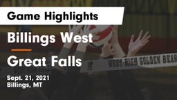 Billings West  vs Great Falls  Game Highlights - Sept. 21, 2021