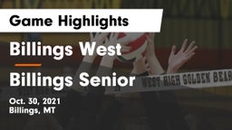 Billings West  vs Billings Senior  Game Highlights - Oct. 30, 2021
