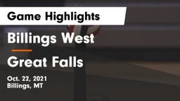 Billings West  vs Great Falls  Game Highlights - Oct. 22, 2021