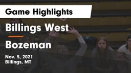 Billings West  vs Bozeman  Game Highlights - Nov. 5, 2021