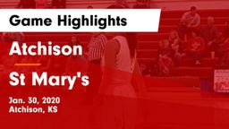 Atchison  vs St Mary's Game Highlights - Jan. 30, 2020