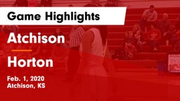 Atchison  vs Horton  Game Highlights - Feb. 1, 2020