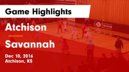 Atchison  vs Savannah  Game Highlights - Dec 10, 2016