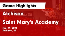 Atchison  vs Saint Mary's Academy Game Highlights - Jan. 19, 2021
