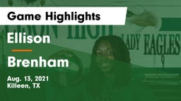 Ellison  vs Brenham  Game Highlights - Aug. 13, 2021
