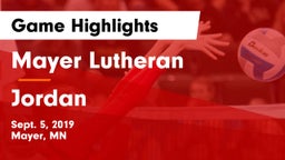 Mayer Lutheran  vs Jordan  Game Highlights - Sept. 5, 2019