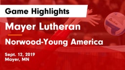 Mayer Lutheran  vs Norwood-Young America  Game Highlights - Sept. 12, 2019