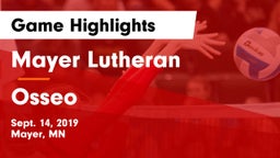 Mayer Lutheran  vs Osseo Game Highlights - Sept. 14, 2019