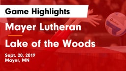 Mayer Lutheran  vs Lake of the Woods Game Highlights - Sept. 20, 2019