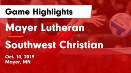 Mayer Lutheran  vs Southwest Christian  Game Highlights - Oct. 10, 2019