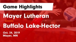 Mayer Lutheran  vs Buffalo Lake-Hector  Game Highlights - Oct. 24, 2019