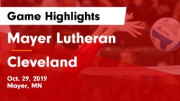Mayer Lutheran  vs Cleveland  Game Highlights - Oct. 29, 2019