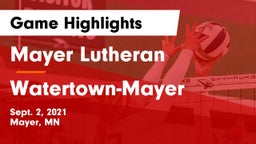 Mayer Lutheran  vs Watertown-Mayer Game Highlights - Sept. 2, 2021