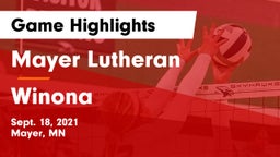 Mayer Lutheran  vs Winona Game Highlights - Sept. 18, 2021