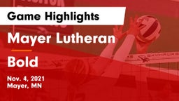 Mayer Lutheran  vs Bold Game Highlights - Nov. 4, 2021