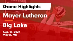 Mayer Lutheran  vs Big Lake  Game Highlights - Aug. 25, 2022