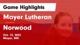 Mayer Lutheran  vs Norwood  Game Highlights - Oct. 13, 2022