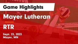 Mayer Lutheran  vs RTR  Game Highlights - Sept. 23, 2023