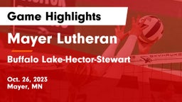 Mayer Lutheran  vs Buffalo Lake-Hector-Stewart  Game Highlights - Oct. 26, 2023