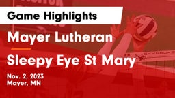 Mayer Lutheran  vs Sleepy Eye St Mary Game Highlights - Nov. 2, 2023