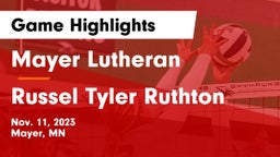 Mayer Lutheran  vs Russel Tyler Ruthton Game Highlights - Nov. 11, 2023