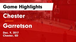 Chester  vs Garretson  Game Highlights - Dec. 9, 2017