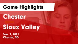 Chester  vs Sioux Valley  Game Highlights - Jan. 9, 2021
