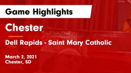 Chester  vs Dell Rapids - Saint Mary Catholic  Game Highlights - March 2, 2021