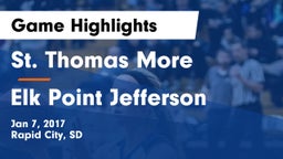 St. Thomas More vs Elk Point Jefferson  Game Highlights - Jan 7, 2017