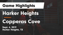 Harker Heights  vs Copperas Cove  Game Highlights - Sept. 6, 2019