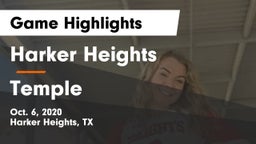 Harker Heights  vs Temple  Game Highlights - Oct. 6, 2020