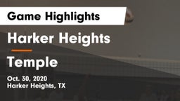 Harker Heights  vs Temple  Game Highlights - Oct. 30, 2020