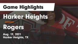 Harker Heights  vs Rogers  Game Highlights - Aug. 19, 2021
