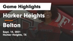 Harker Heights  vs Belton  Game Highlights - Sept. 14, 2021